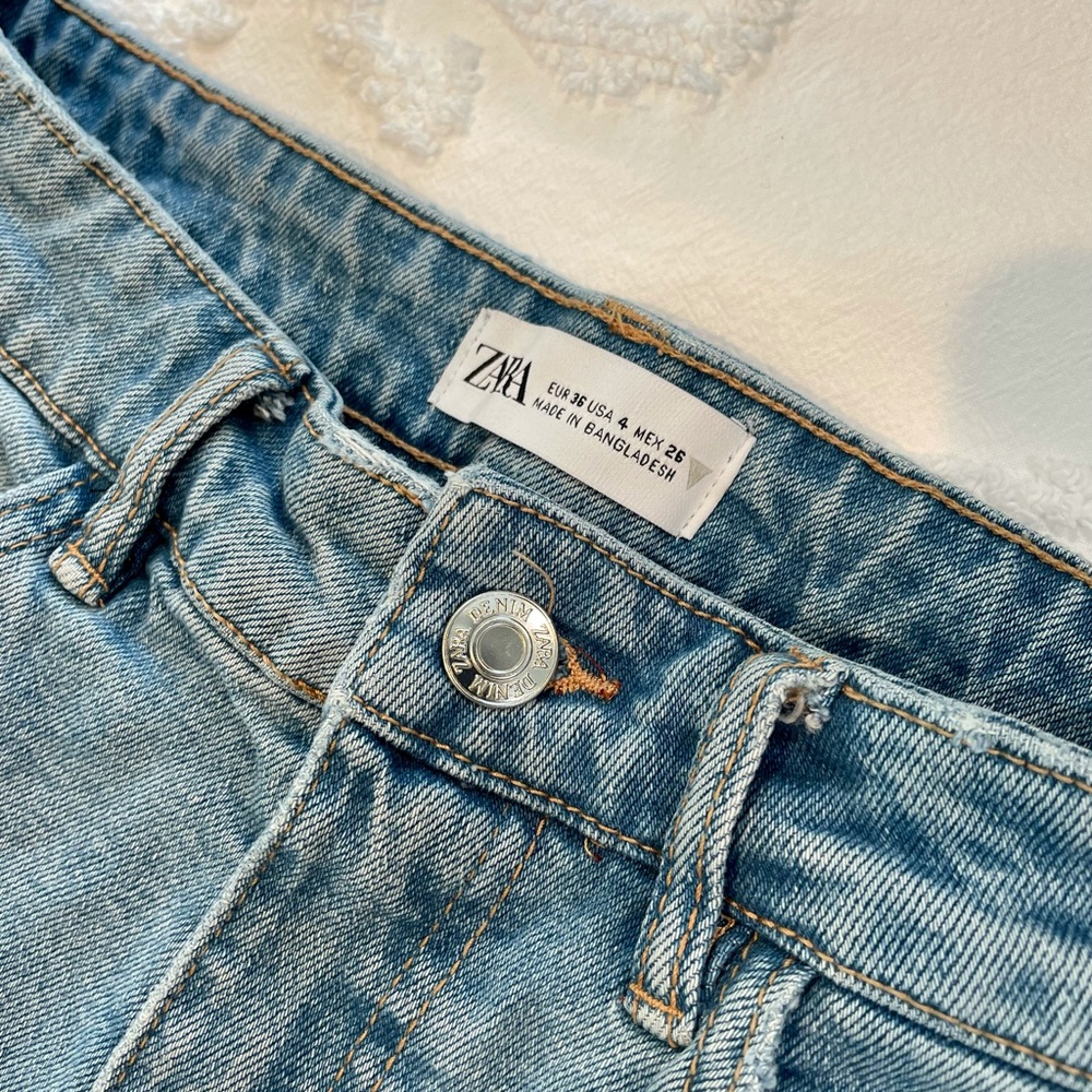 Zara high waisted denim shorts